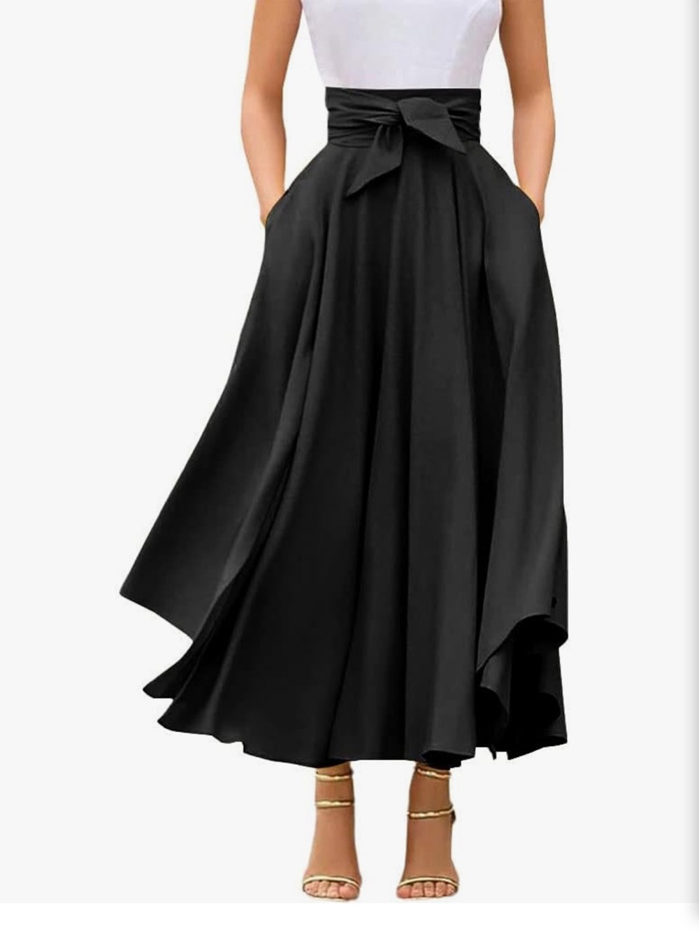 NWT Women’s high waisted side slit maxi skirt with pockets